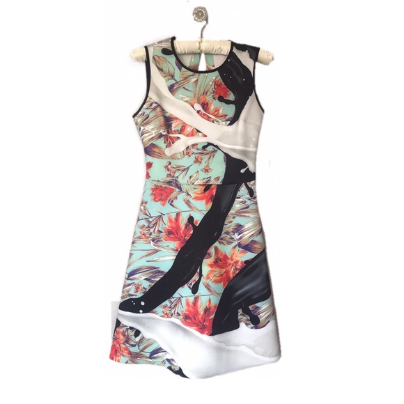 NWOT CLOVER CANYON | Fit & Flare Neoprene Dress - Picture 2 of 7